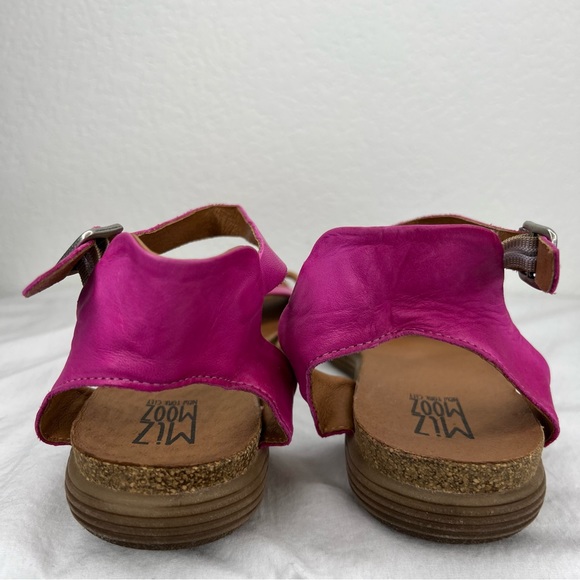 Miz Mooz Leather Ankle Strap Sandals Marcie Fuchsia 41 - Picture 4 of 6